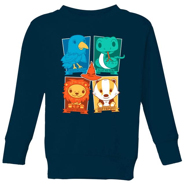 Harry Potter Kids Hogwarts Houses Kids' Sweatshirt - Navy - 11-12 años on Productcaster.