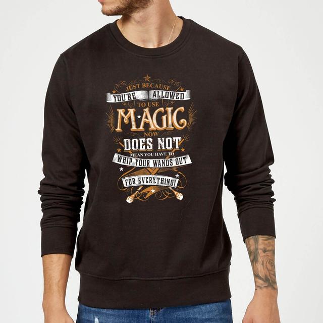 Sudadera Whip Your Wands Out de Harry Potter - Negro - XXL - Negro on Productcaster.