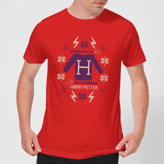 Harry Potter Christmas Sweater Men's T-Shirt - Red - S on Productcaster.