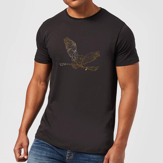 Camiseta Hedwig Broom Gold para hombre de Harry Potter - Negro - S on Productcaster.