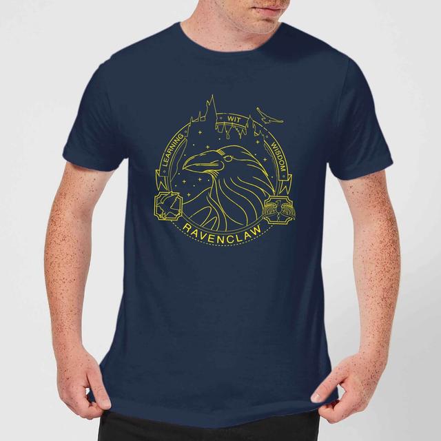 Harry Potter Ravenclaw Raven Badge Men's T-Shirt - Navy - XXL on Productcaster.