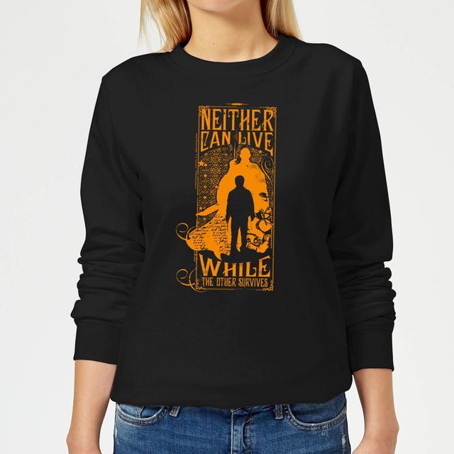 Harry Potter Neither Can Live Women's Sweatshirt - Black - L on Productcaster.