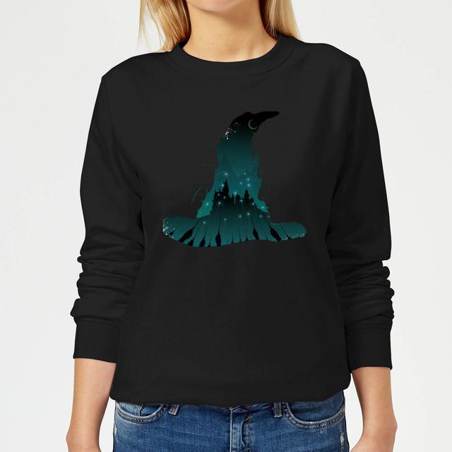 Harry Potter Sorting Hat Silhouette Women's Sweatshirt - Black - XS on Productcaster.