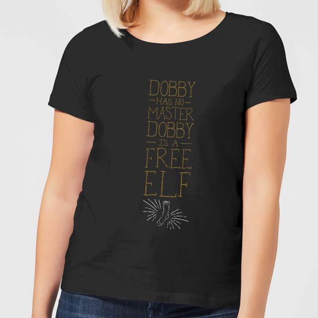 Camiseta para mujer Dobby Is A Free Elf de Harry Potter - Negro - 3XL on Productcaster.