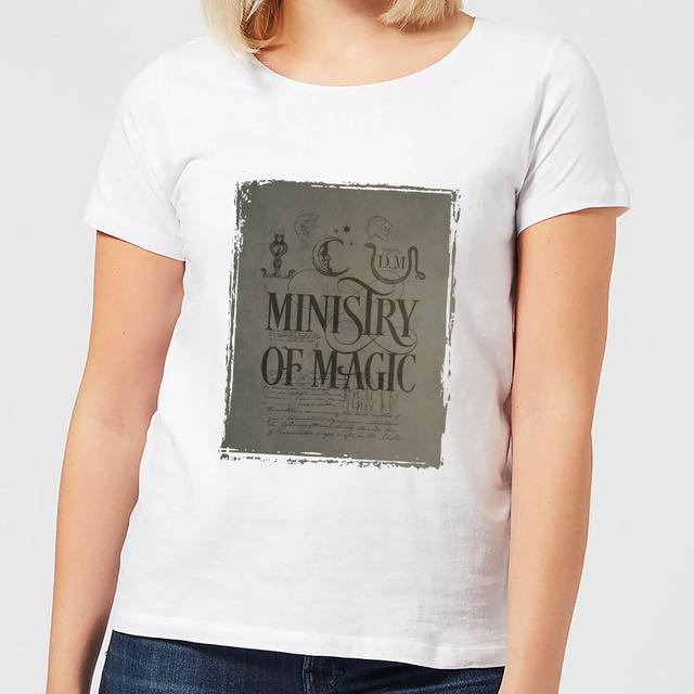 Harry Potter Ministry Of Magic Women's T-Shirt - White - L - Weiß on Productcaster.