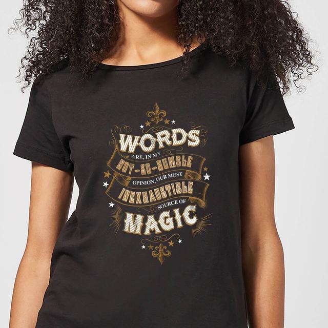 Harry Potter Words Are, In My Not So Humble Opinion Women's T-Shirt - Black - L on Productcaster.