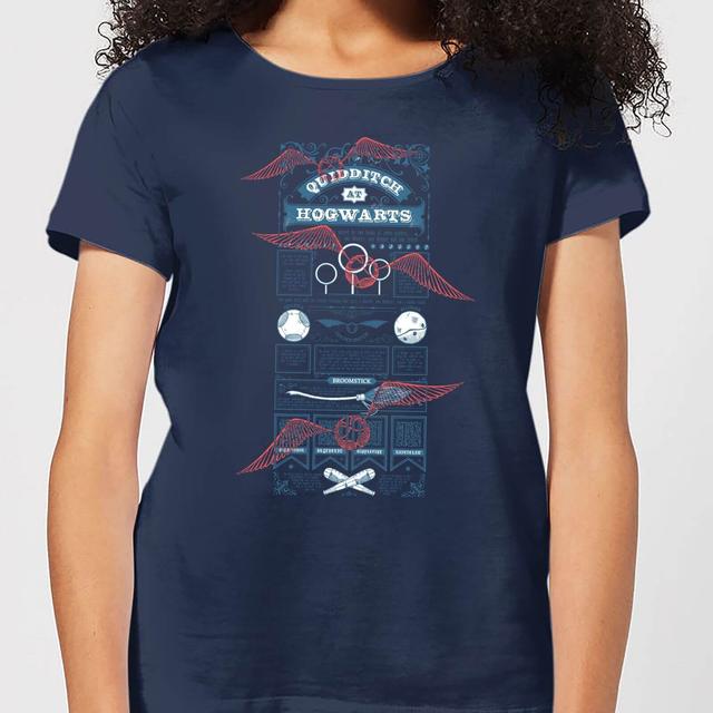 Harry Potter Quidditch At Hogwarts Women's T-Shirt - Navy - XXL on Productcaster.