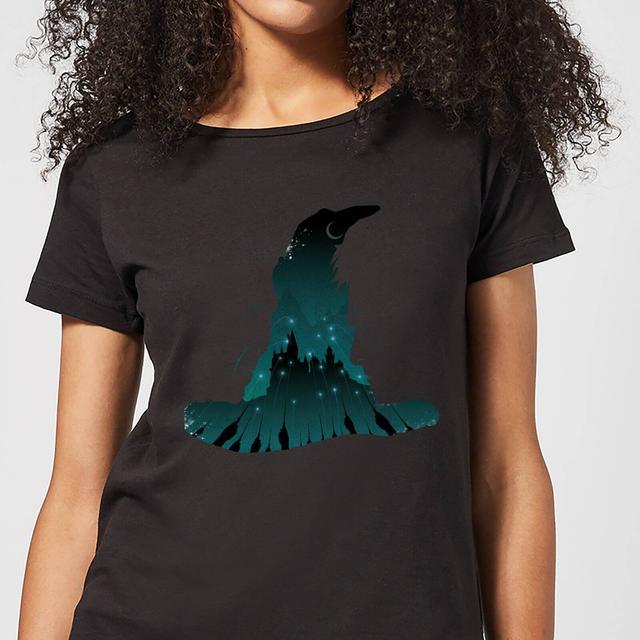 Harry Potter Sorting Hat Silhouette Women's T-Shirt - Black - S on Productcaster.