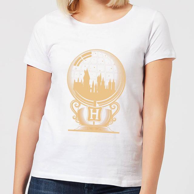 Harry Potter Hogwarts Snowglobe Women's T-Shirt - White - S - White on Productcaster.