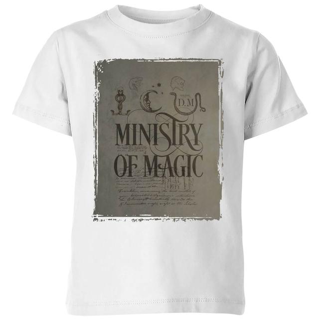 Harry Potter Ministry Of Magic Kids' T-Shirt - White - 9-10 Jahre - Weiß on Productcaster.