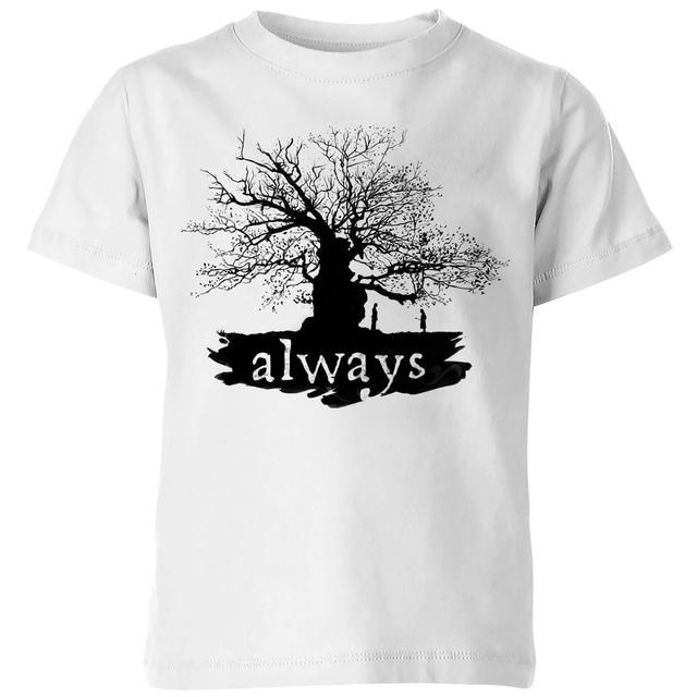 Harry Potter Always Tree kinder t-shirt - Wit - 122/128 (7-8 jaar) - Wit on Productcaster.