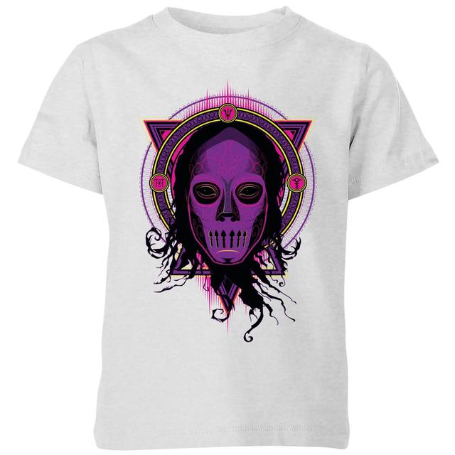 Harry Potter Death Mask 2 Neon Kids' T-Shirt - Grey - 7-8 Years on Productcaster.