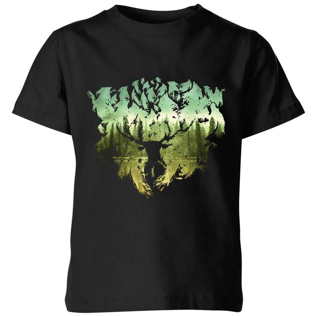 Harry Potter Patronus Lake Kids' T-Shirt - Black - 7-8 años on Productcaster.