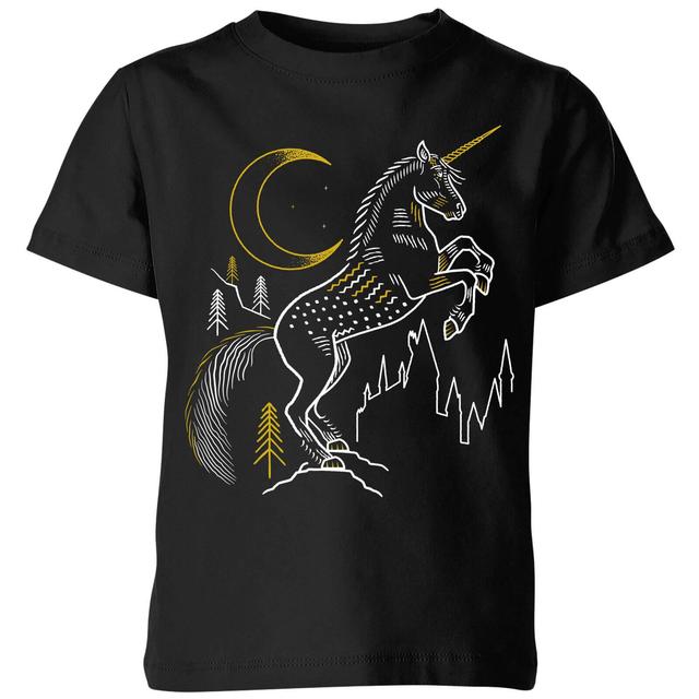 Harry Potter Unicorn Kids' T-Shirt - Black - 7-8 Jahre on Productcaster.