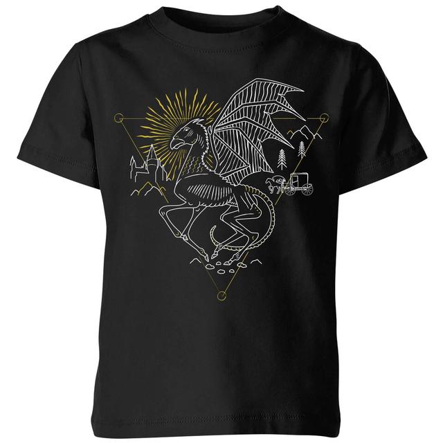 Harry Potter Thestral Kids' T-Shirt - Black - 3-4 años - Negro on Productcaster.