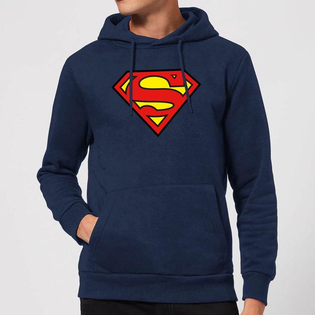 Sudadera con capucha Justice League Superman Logo - Azul marino - S on Productcaster.