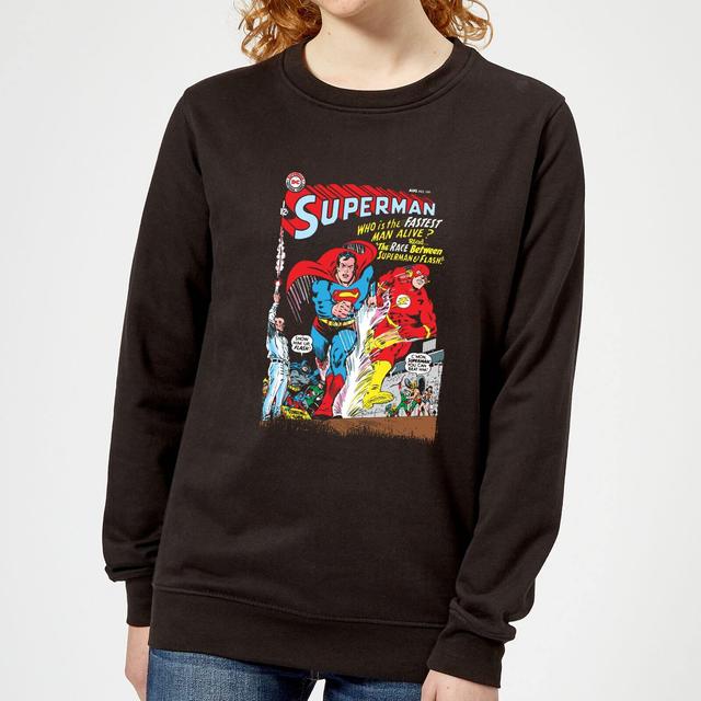 Justice League Who Is The Fastest Man Alive Cover Women's Sweatshirt - Black - M - Noir on Productcaster.