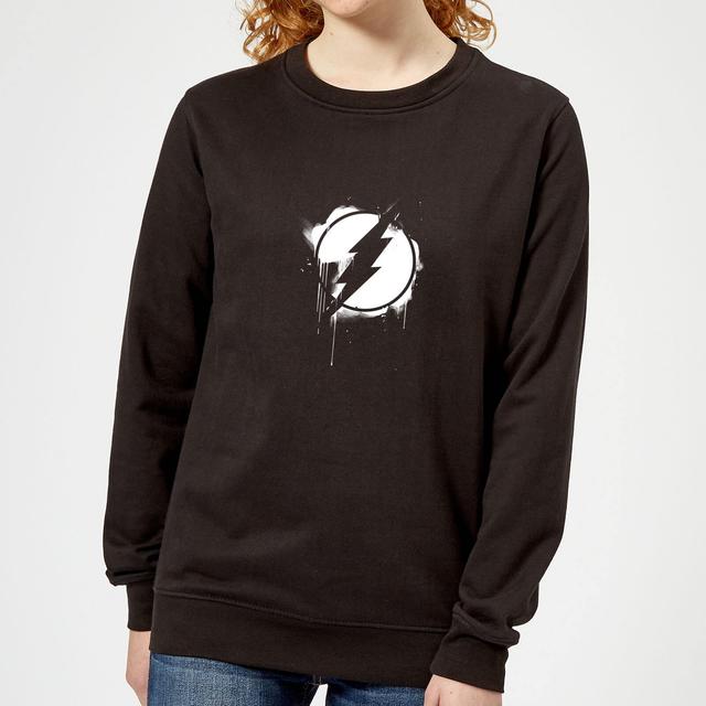 Justice League Graffiti The Flash Women's Sweatshirt - Black - S on Productcaster.