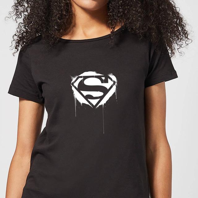 Camiseta para mujer Justice League Graffiti Superman - Negro - L - Negro on Productcaster.