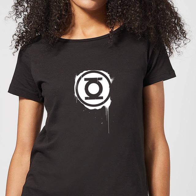 Camiseta para mujer de Justice League Graffiti Green Lantern - Negro - L - Negro on Productcaster.