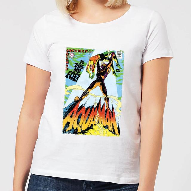 Justice League Aquaman Cover Women's T-Shirt - White - M - White on Productcaster.