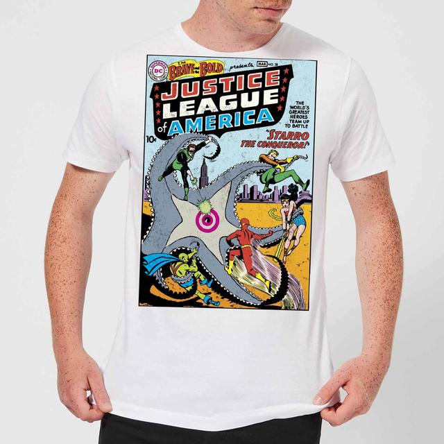 Justice League Starro The Conqueror Cover Men's T-Shirt - White - XL on Productcaster.