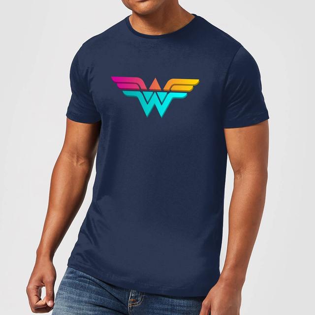 Justice League Neon Wonder Woman Men's T-Shirt - Navy - XXL on Productcaster.