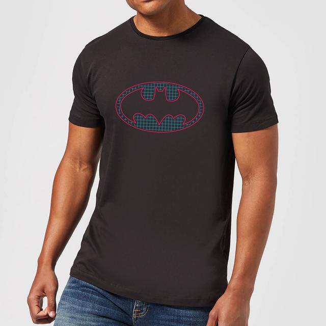 Camiseta para hombre Justice League Batman Retro Grid Logo - Negro - 3XL on Productcaster.