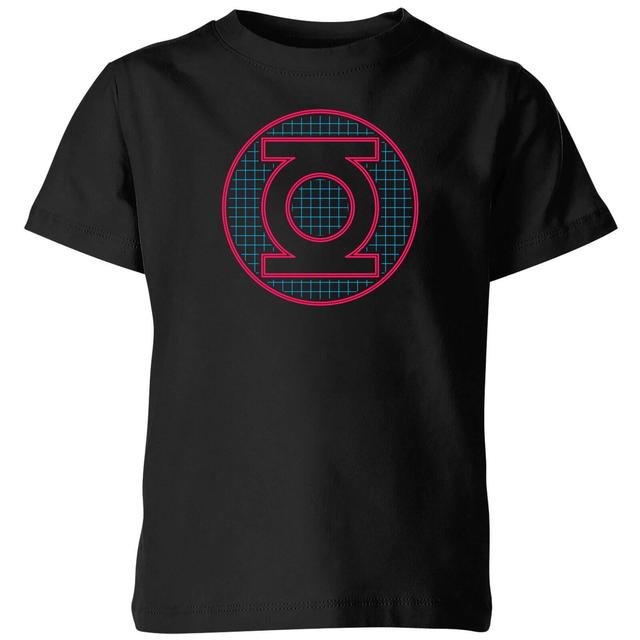 Camiseta Green Lantern Retro Grid Logo para niño - Negro - 3-4 años - Negro on Productcaster.