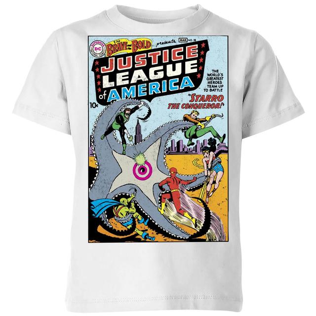 Justice League Starro The Conqueror Cover Kids' T-Shirt - White - 11-12 Anni - Bianco on Productcaster.