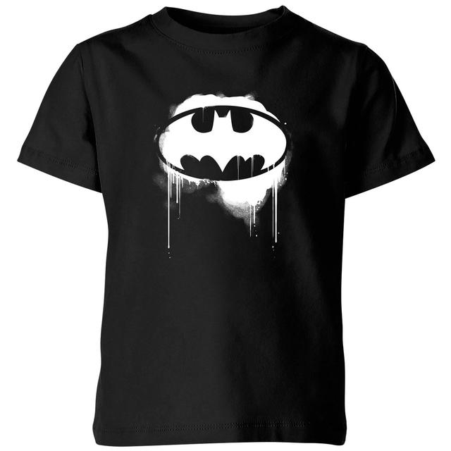 Justice League Graffiti Batman Kids' T-Shirt - Black - 9-10 Years on Productcaster.