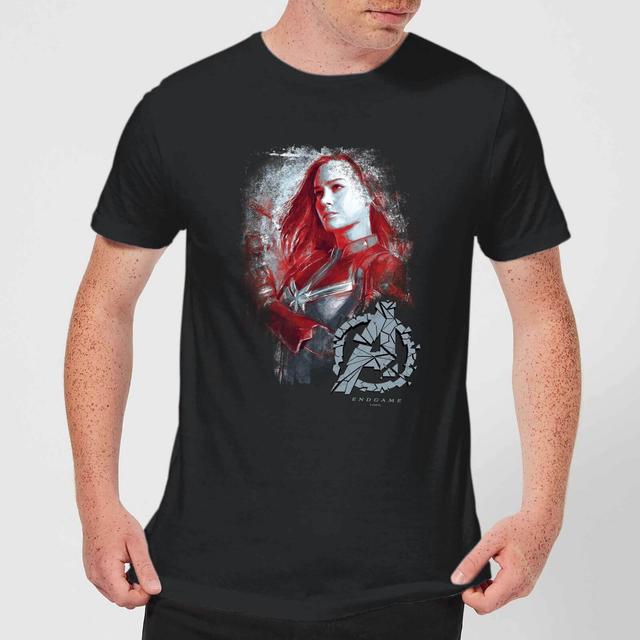 Avengers Endgame Captain Marvel Brushed Men's T-Shirt - Black - M on Productcaster.