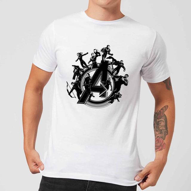 Avengers Endgame Hero Circle Men's T-Shirt - White - XL on Productcaster.