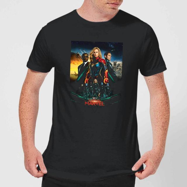 Captain Marvel Movie Starforce Poster Camiseta de Hombre - Negra - XL - Negro on Productcaster.