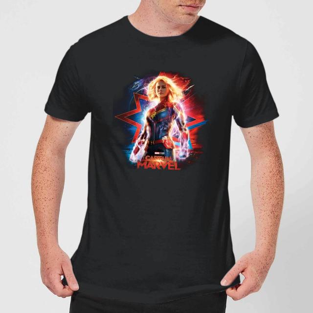 Captain Marvel Poster Camiseta de Hombre - Negra - M on Productcaster.