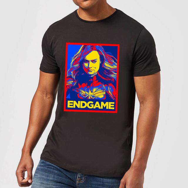 Avengers Endgame Captain Marvel Poster Men's T-Shirt - Black - S - Black on Productcaster.