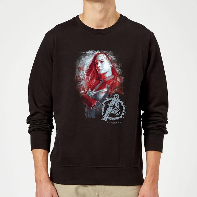 Avengers Endgame Captain Marvel Brushed Sweatshirt - Schwarz - L on Productcaster.