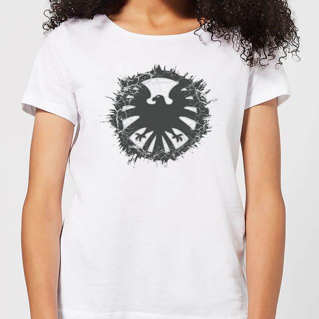 Camiseta con logotipo cepillado Avengers Agent Of SHIELD para mujer - Blanco - S on Productcaster.