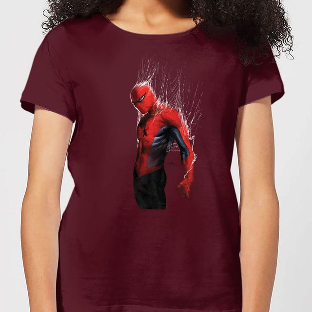 Camiseta para mujer Spider-man Web Wrap - Burdeos - XL on Productcaster.