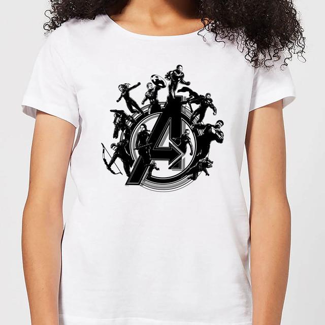 Avengers Endgame Hero Circle Women's T-Shirt - White - S - White on Productcaster.