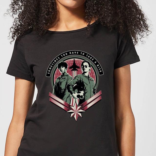 Captain Marvel Take A Risk T-Shirt Donna - Nero - M on Productcaster.