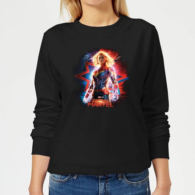 Captain Marvel Poster Women's Sweatshirt - Black - M on Productcaster.