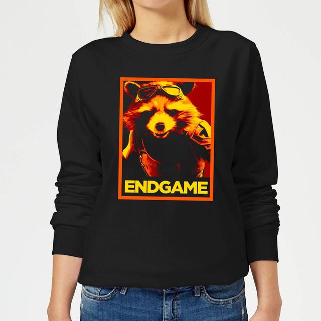 Avengers Endgame Rocket Poster Women's Sweatshirt - Black - XXL on Productcaster.