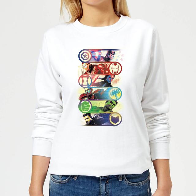 Avengers Endgame Original Heroes Damen Sweatshirt - Weiß - M on Productcaster.