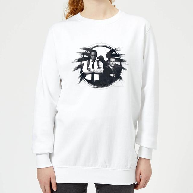 Capitana Marvel Fury y Coulson S.H.I.E.L.D. Sudadera para mujer - Blanco - XL - Blanco on Productcaster.