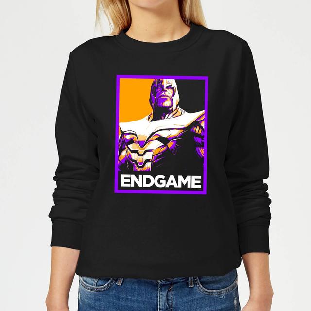 Avengers Endgame Thanos Poster Women's Sweatshirt - Black - S - Schwarz on Productcaster.