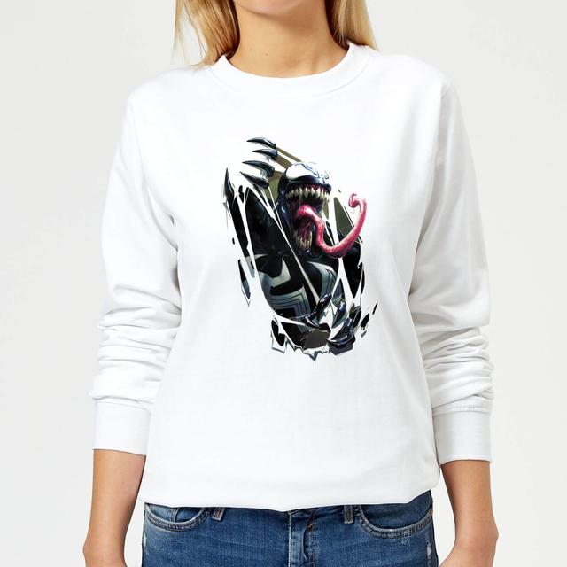 Marvel Venom Inside Me Women's Sweatshirt - White - S - Vit on Productcaster.