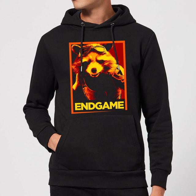 Avengers Endgame Rocket Poster Hoodie - Black - S on Productcaster.