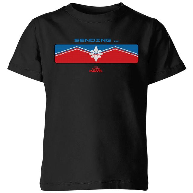 Captain Marvel Sending Kids' T-Shirt - Black - 11-12 Jahre on Productcaster.