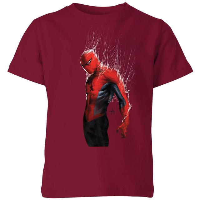 Camiseta para niño Spider-man Web Wrap - Burdeos - 7-8 años on Productcaster.